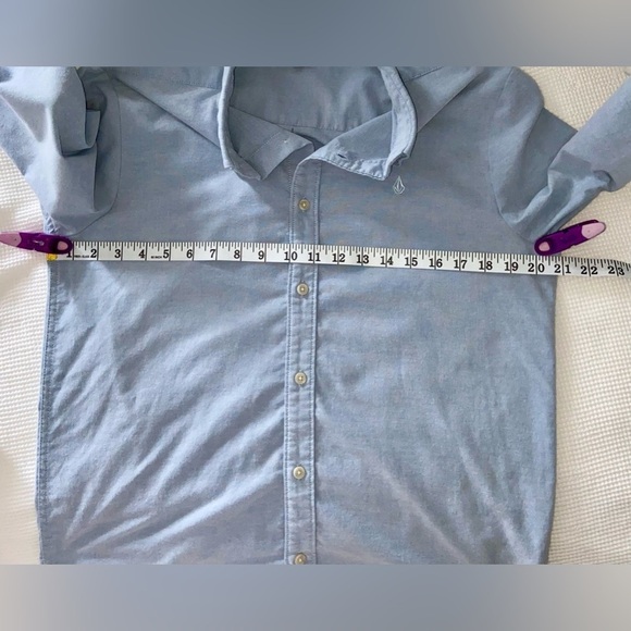 2/49$ Men’s Volcom blue OXFORD STRETCH long sleeves SHIRT‎ size medium - Picture 11 of 16